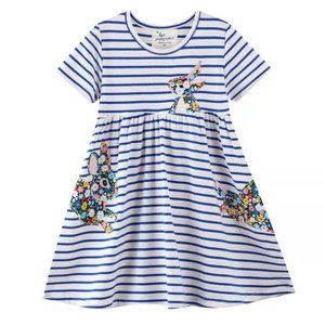 Easter Bunny Rabbit Girls Short Sleeve Dress